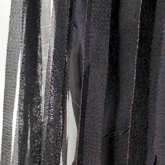 Guess LA black ruffle fringe tank size M party top - Picture 3 of 11